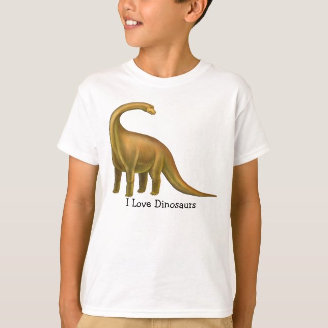I Kärlek Dinosaurs Anpassade Kids T-Shirt (Framsida)