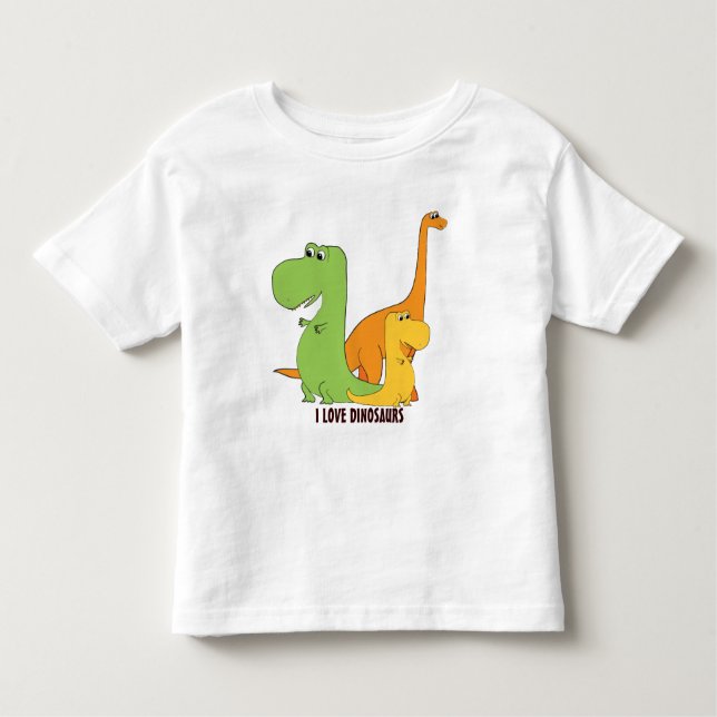 I Kärlek Dinosaurs - Trio Cute Dinos T-Shirt (Framsida)