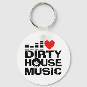 I Kärlek Dirty House Music Nyckelring
