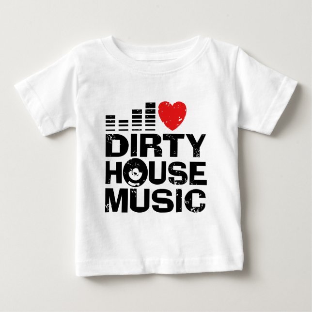 I Kärlek Dirty House Music Tee (Framsida)