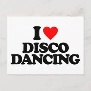 I KÄRLEK DISCO DANCING VYKORT