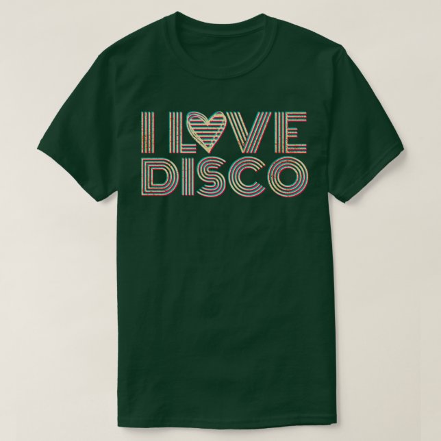 I Kärlek Disco Music T Shirt (Design framsida)