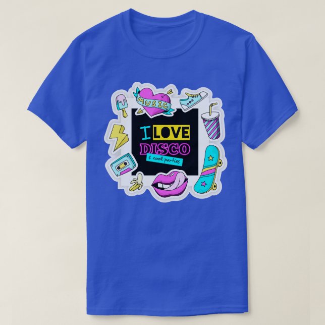 I Kärlek Disco T Shirt (Design framsida)