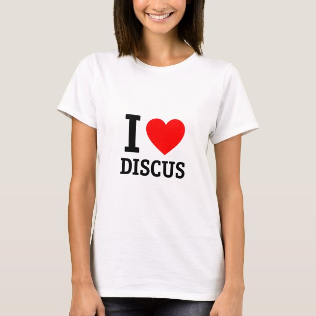 I Kärlek Discus T-shirt (Framsida)