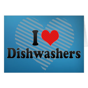 I Kärlek Dishwash Hälsningskort