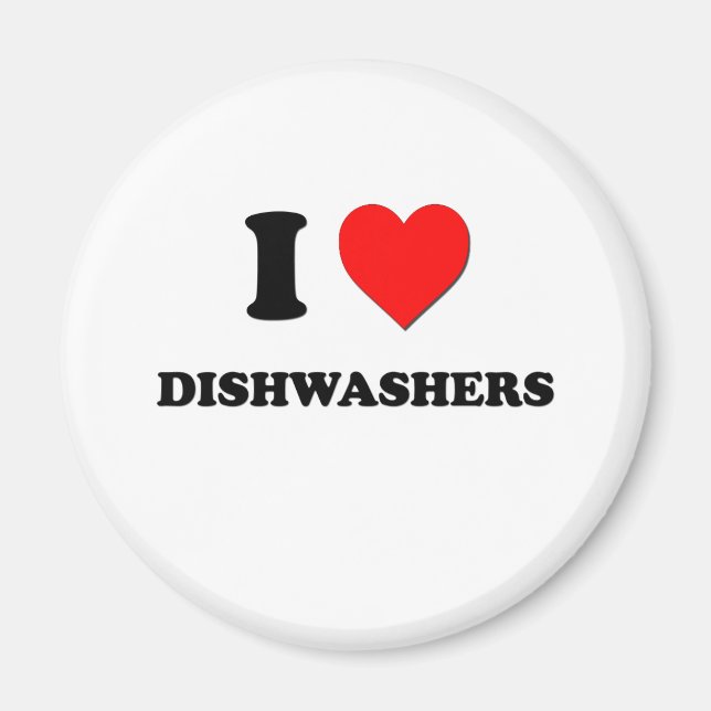 I Kärlek Dishwash Magnet (Framsidan)