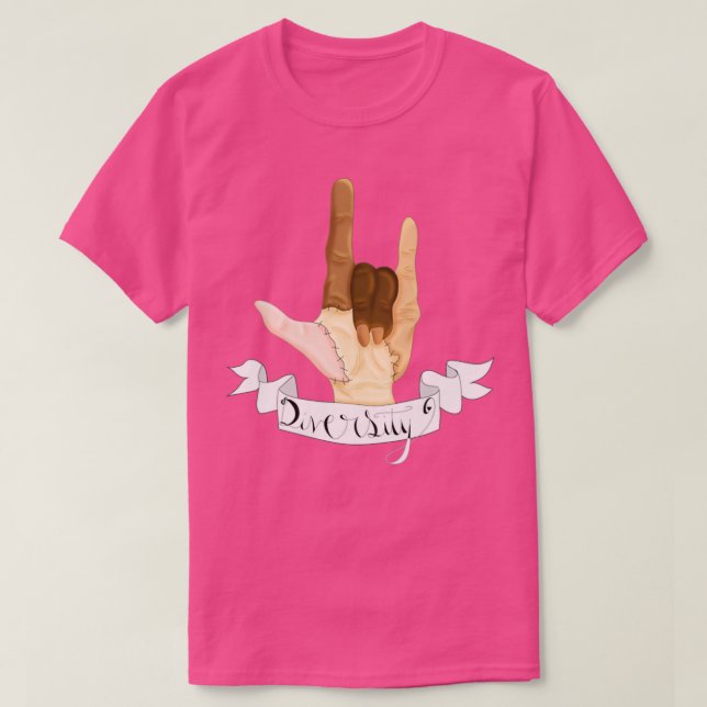 I Kärlek Diversity American Sign Language T Shirt (Design framsida)