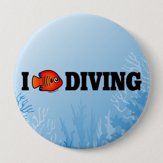 I Kärlek Diving Knapp (Framsida)