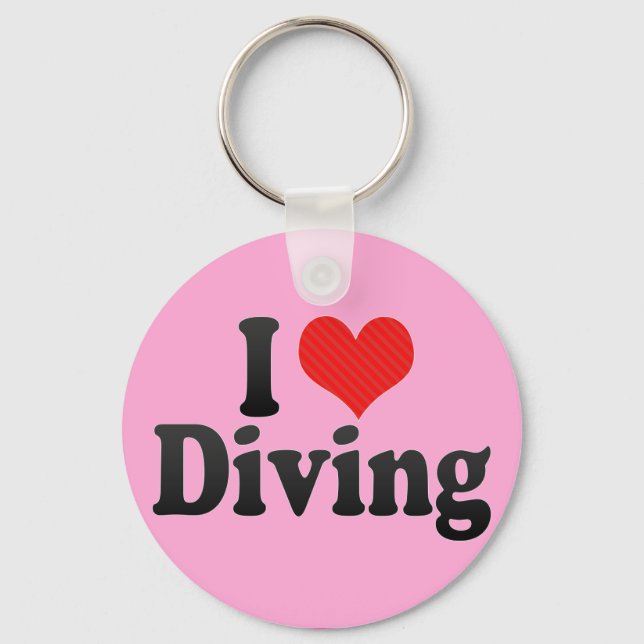 I Kärlek Diving Nyckelring (Framsida)
