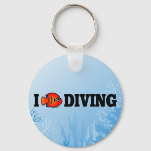 I Kärlek Diving Nyckelring