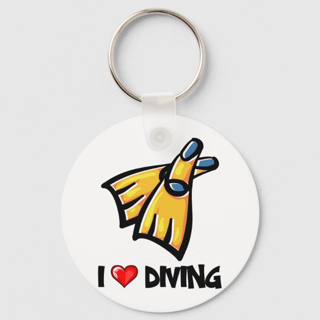 I Kärlek Diving Nyckelring (Framsida)