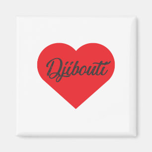 I Kärlek Djibouti Magnet
