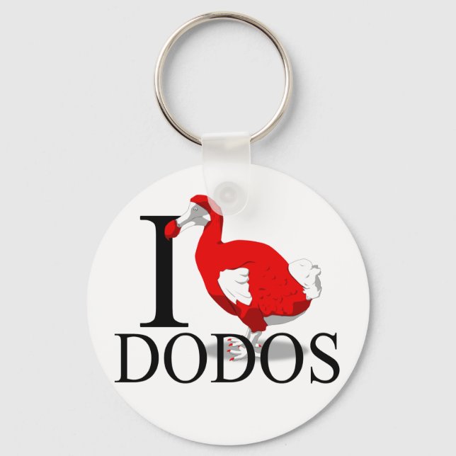 I Kärlek Dodos Keychains Nyckelring (Framsida)