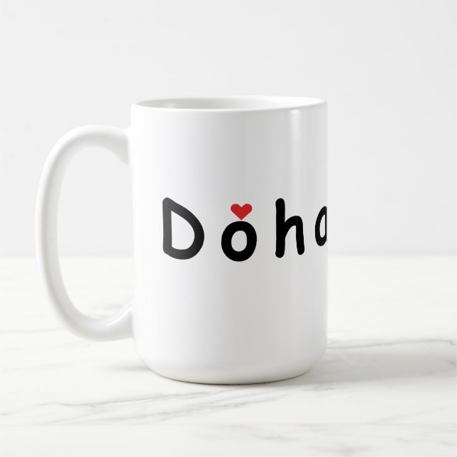 I kärlek Doha Kaffemugg (Vänster)