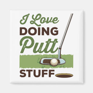 I Kärlek Doing Putt Saker Funny Golf Pining Magnet