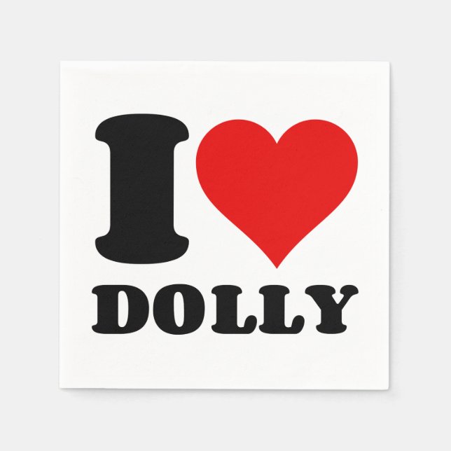 I KÄRLEK DOLLY PAPPERSSERVETT (Framsidan)