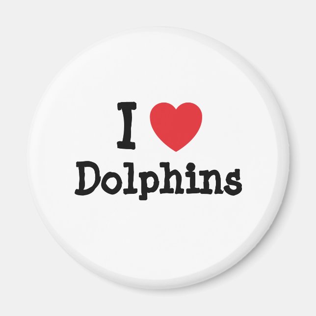 I kärlek Dolphins anpassningsbar  personlig Magnet (Framsidan)