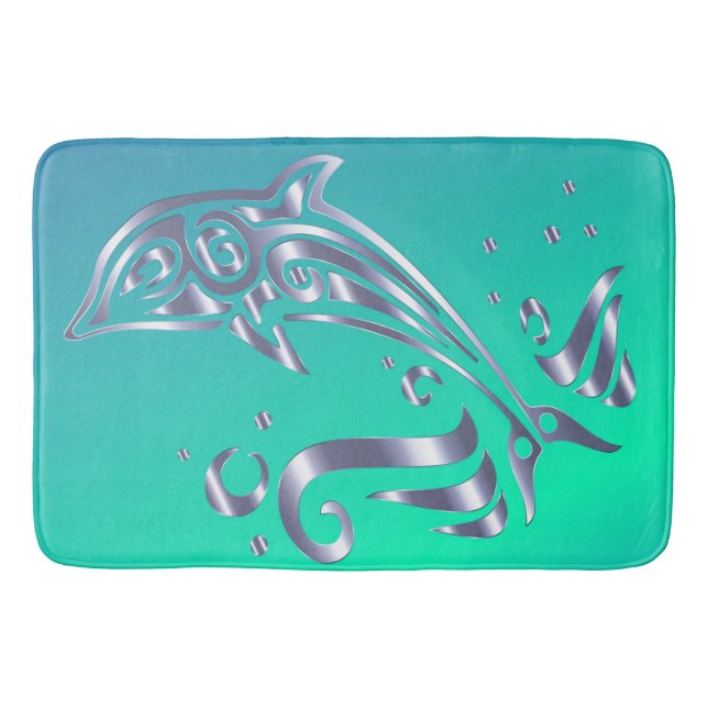 I Kärlek Dolphins Bath Mat Badrumsmatta (Framsidan)