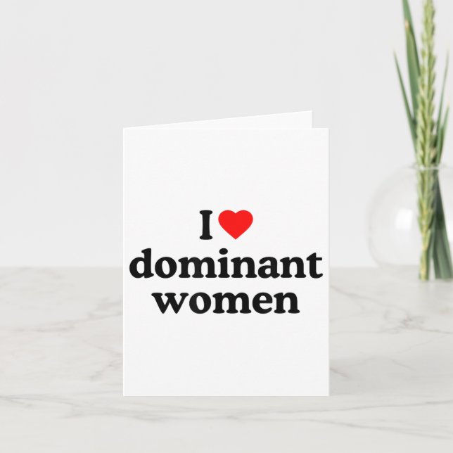 I Kärlek Dominant Women Shirt - jag är hjärtdomina Kort (Framsida)