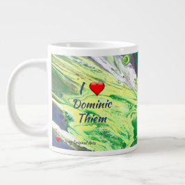 I Kärlek Dominc Thiem Abstrakt Personalize Jumbo Mugg