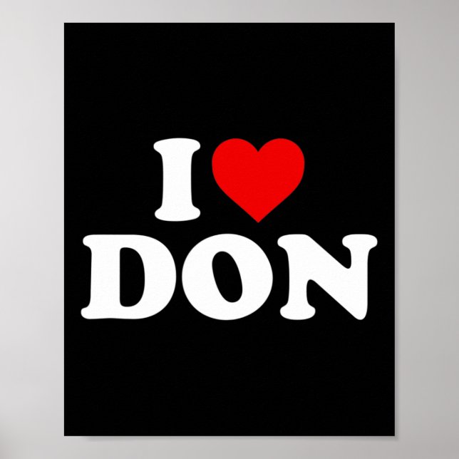 I Kärlek Don - Heart Poster (Framsidan)