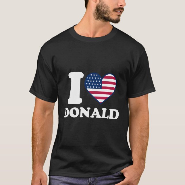I Kärlek Donald I Han Donald T Shirt (Framsida)