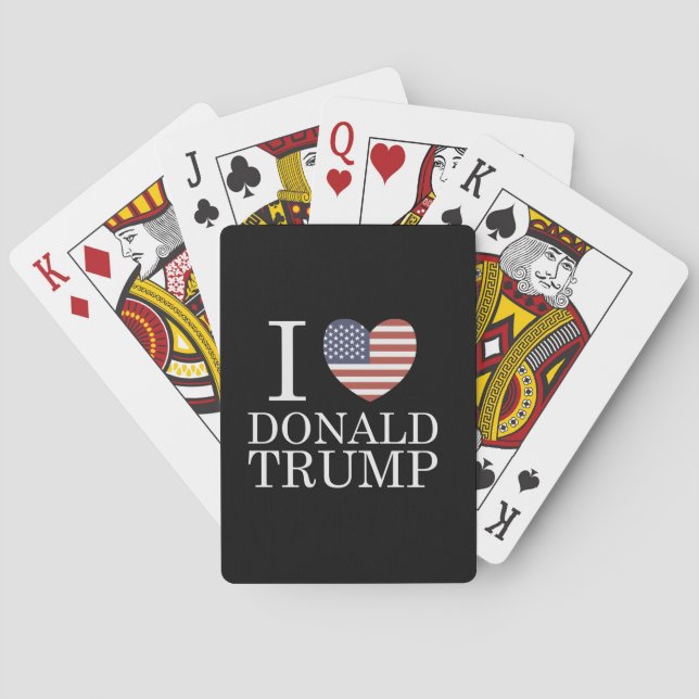 I Kärlek Donald Trump Casinokort (Baksidan)