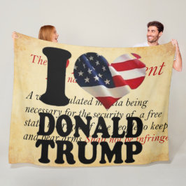 I KÄRLEK DONALD TRUMP FLEECEFILT