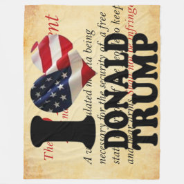 I KÄRLEK DONALD TRUMP FLEECEFILT