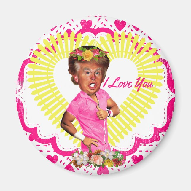i kärlek donald trump magnet (Framsidan)