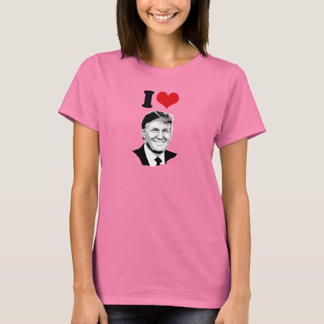 I Kärlek Donald Trump T Shirt (Framsida)