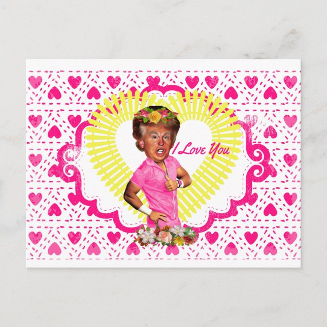 i kärlek donald trump vykort (Framsida)