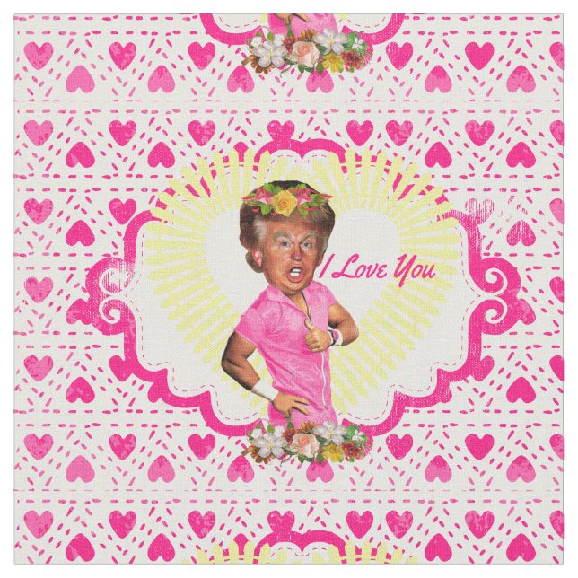i kärlek donald trumptyg tyg (Närbild)