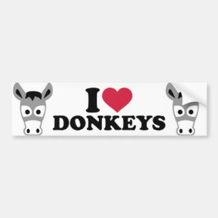 I Kärlek Donkey Bildekal