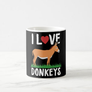 I Kärlek Donkey   Donkey Älskare Gift Kaffemugg