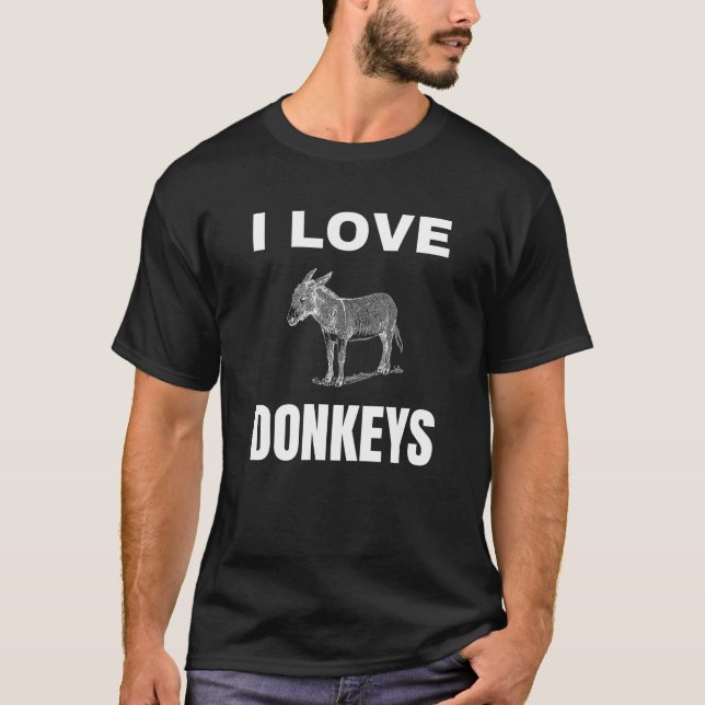 I kärlek Donkey T Shirt (Framsida)
