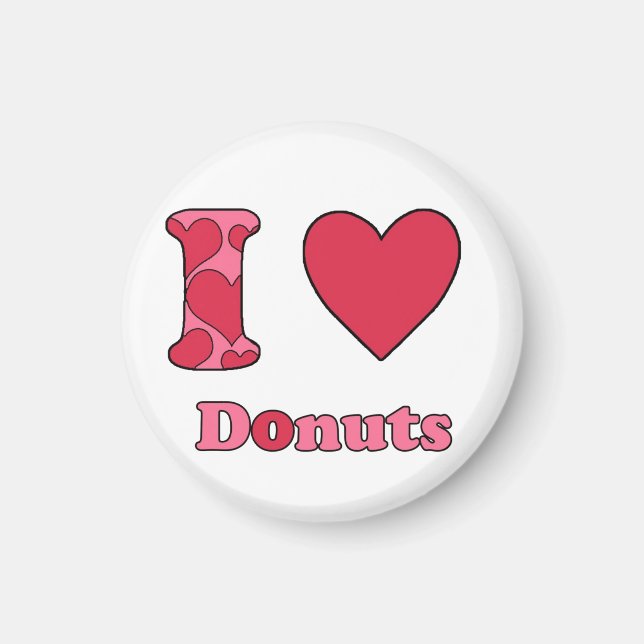 I kärlek donuts magnet (Framsidan)