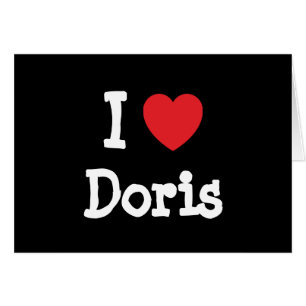 I kärlek Doris hjärta T-Shirt Hälsningskort