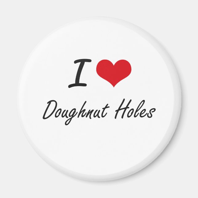 I Kärlek Doughnut Hål konstnärlig design Magnet (Framsidan)