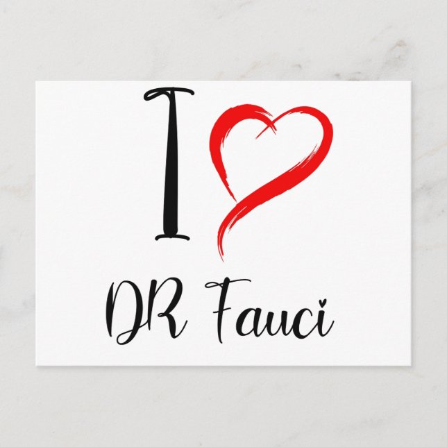 i kärlek dr Fauci, dr anthony fauci Vykort (Framsida)