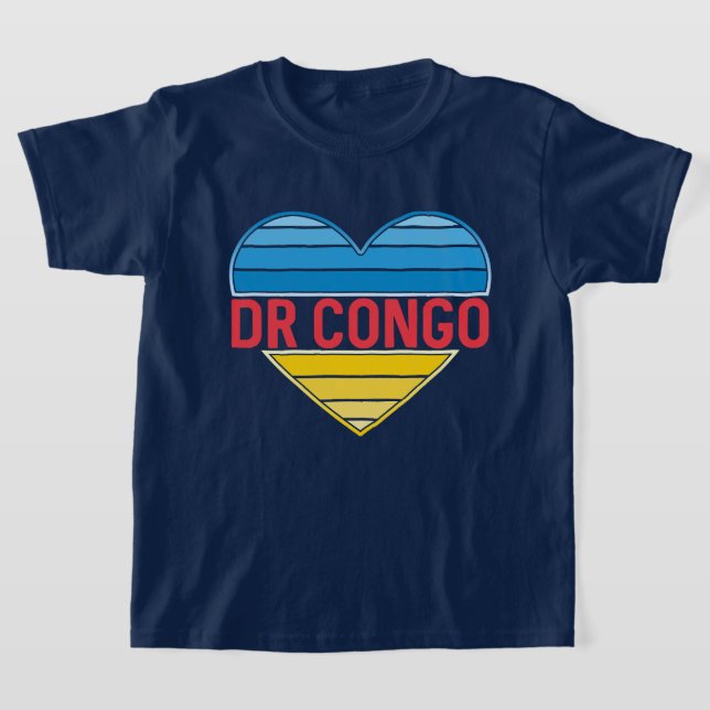 I Kärlek DR Kongo, Kongo-Kinshasa Heart T Shirt (Laydown)