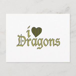 I Kärlek Dragons Vykort