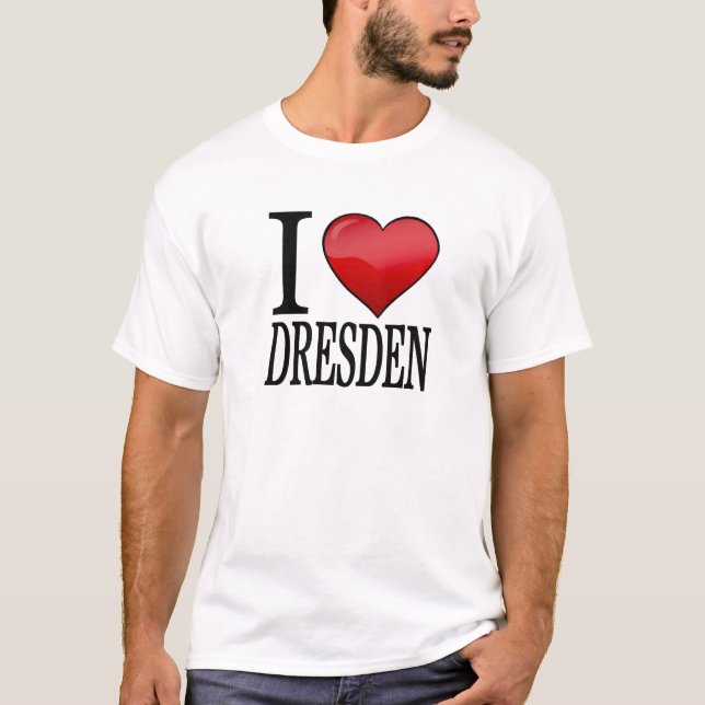 I Kärlek Dresden Tee Shirt (Framsida)