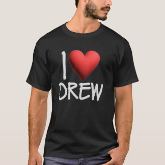 I Kärlek Drew Namn Personlig Manar Guy BFF Friend T Shirt