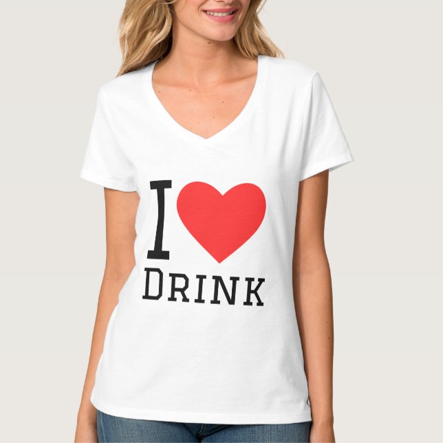 I kärlek drink t shirt (Framsida)