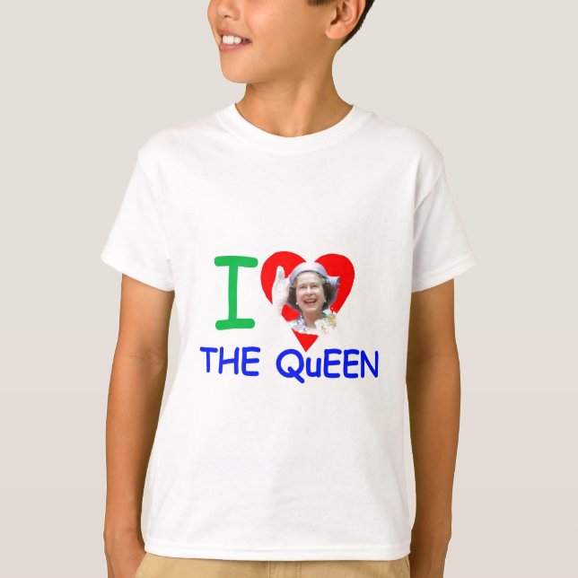 I kärlek drottningen - drottning Elizabeth II Tee (Framsida)