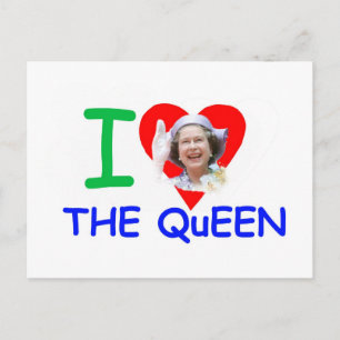 I kärlek drottningen - drottning Elizabeth II Vykort