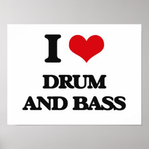 I KÄRLEK DRUM OCH BASS POSTER