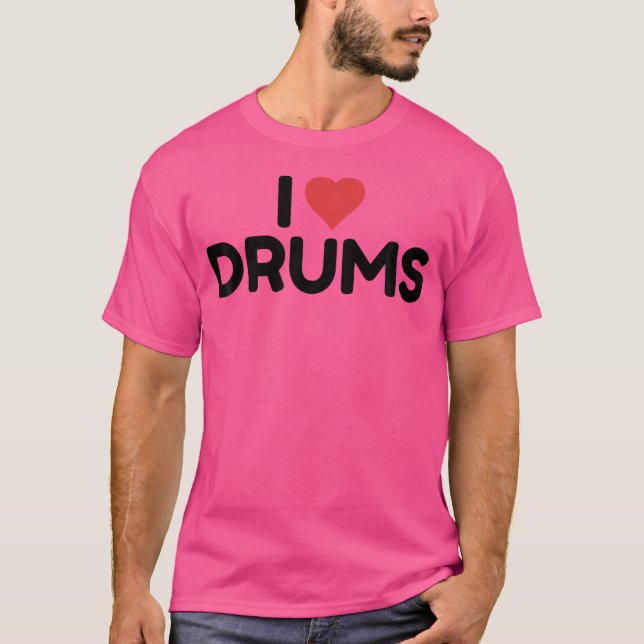I Kärlek Drums T Shirt (Framsida)
