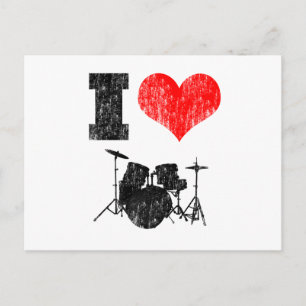 I Kärlek Drums Vykort